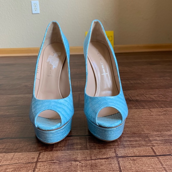 Casadei snake print peeptoe stiletto platform heel - Picture 6 of 14